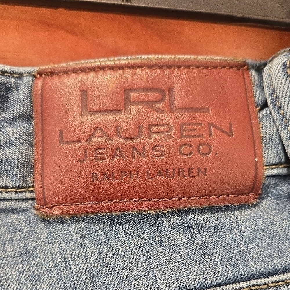 LRL Lauren Ralph Lauren Jeans Co Straight Leg Denim‎ Women’s Size 14 Blue - Picture 2 of 3